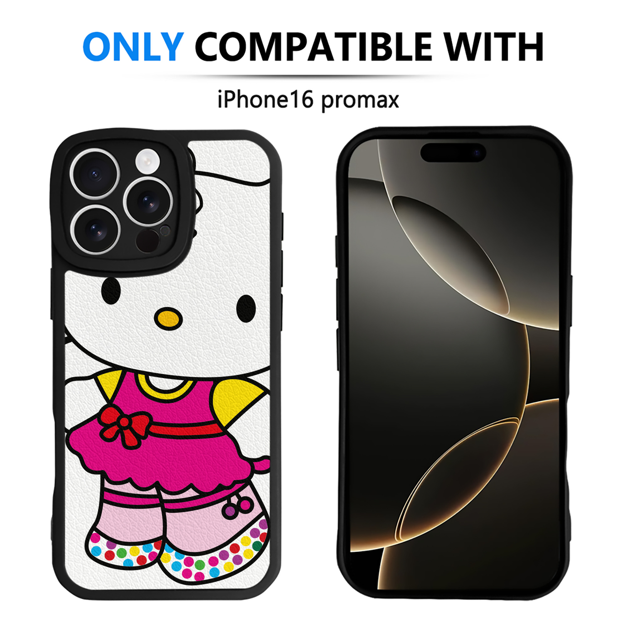 （画像用） Hello Kitty ハローキティ 【iPhone 16シリーズ対応】シリコンスマホケース（レザー調） 材質：シリコン